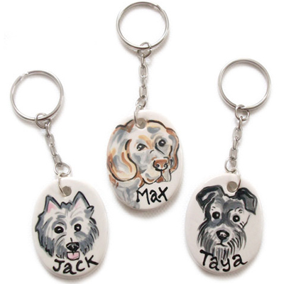 Dog keyring charm